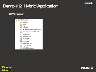 Demo # 2: Hybrid Application Qt Webmeter 