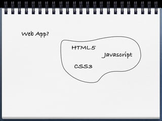 Web App?

           HTML
                  Javascript
           CSS
 