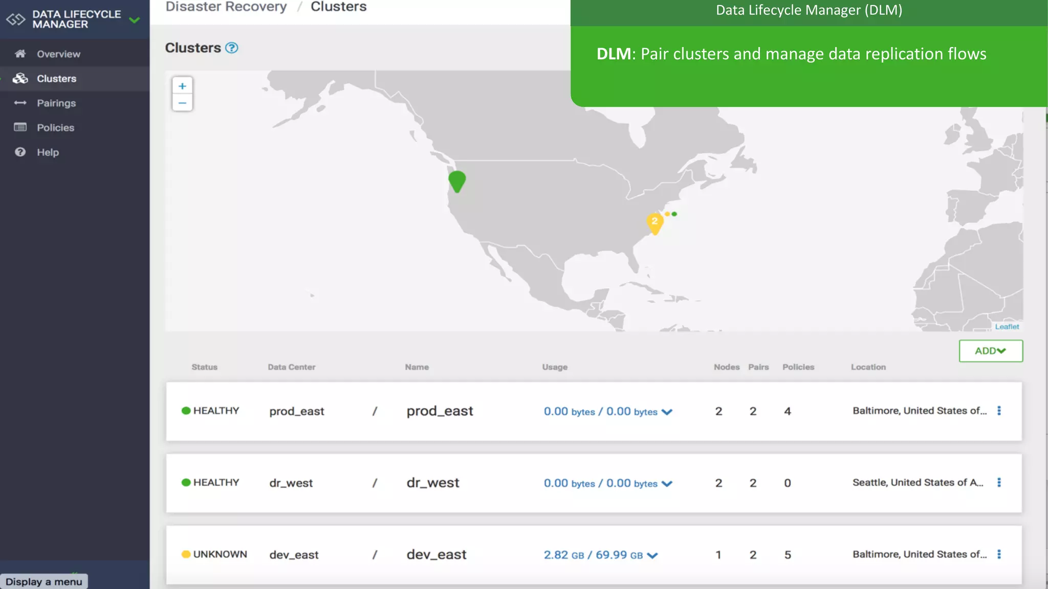 10 © Hortonworks, Inc. 2011-2018. All rights reserved. Hortonworks confidential and proprietary information.
DLM 1.0 (GA Product) DLM: Pair clusters and manage data replication flows
Data Lifecycle Manager (DLM)
 