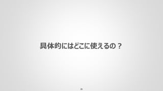 もっと簡単につなげられないか
Copyright 2019 FUJITSU LIMITED
具体的にはどこに使えるの？
25
 