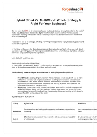 Multi-Cloud Hosting Vs. Single Cloud: Best Choice for Your Business?