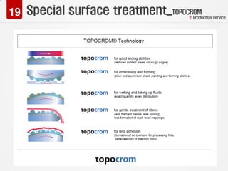 Special surface treatment_TOPOCROM
2. Products & service
 