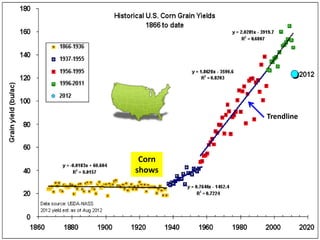 Corn shows 
Trendline  