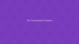 The Traceability Problem
 