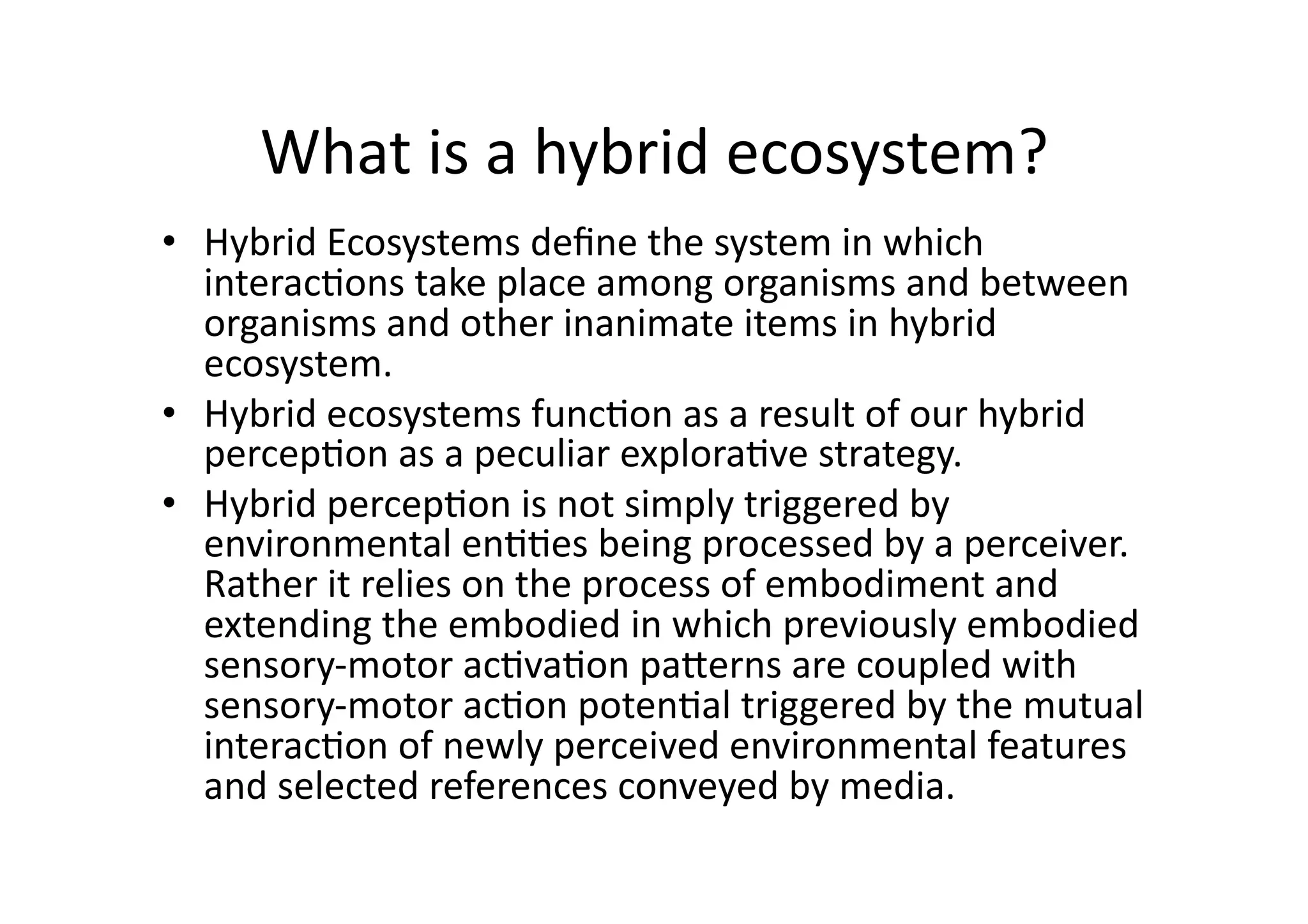 Hybrid Ecosystem Of Narratives