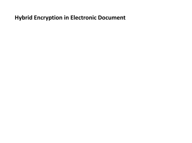 Hybrid encryption | PPT