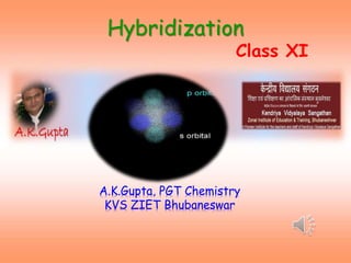 Hybridization
Class XI
A.K.Gupta, PGT Chemistry
KVS ZIET Bhubaneswar
 