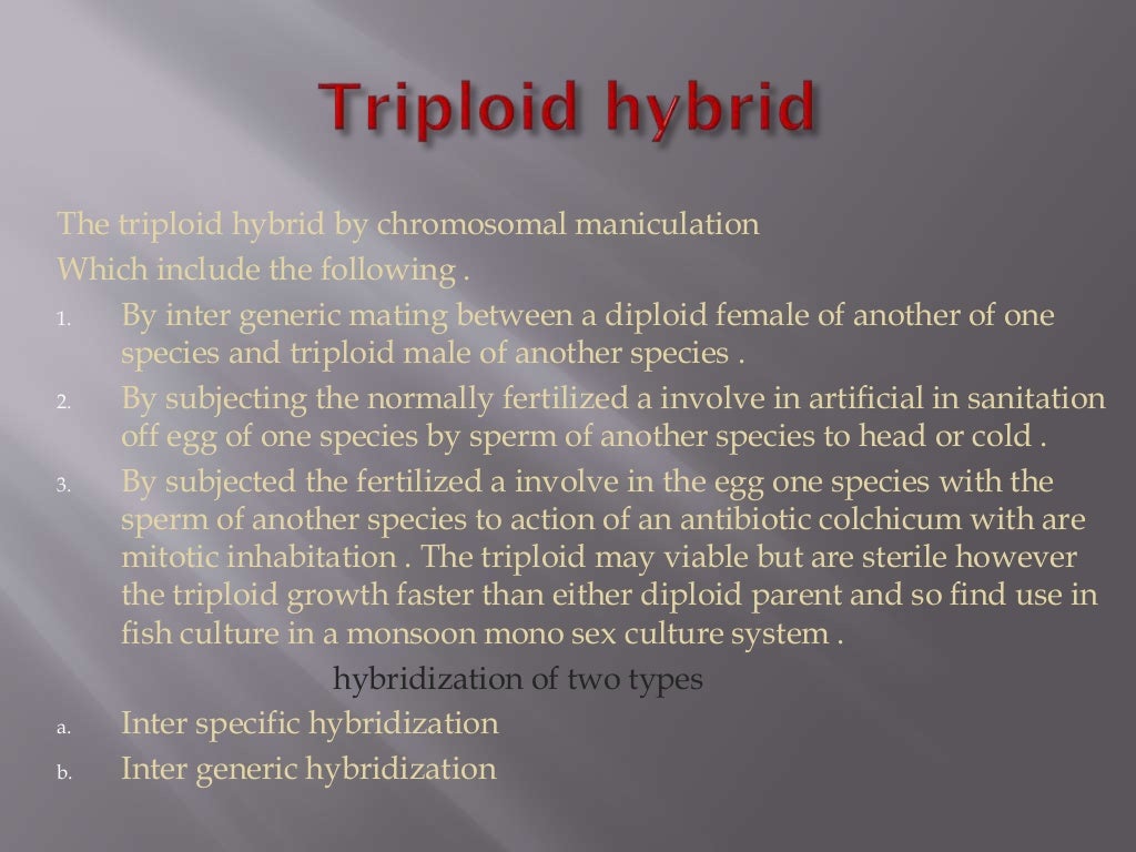 Hybridization in fishes