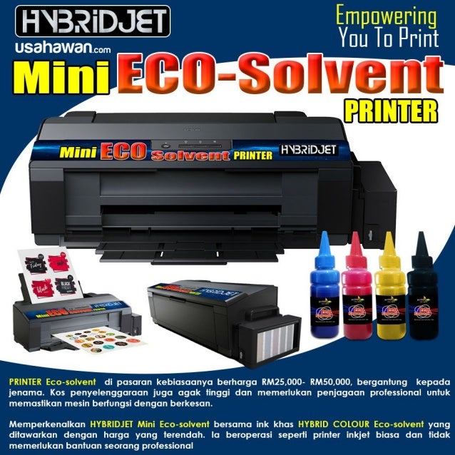 Hybridjet mini eco solvent printer A3 size