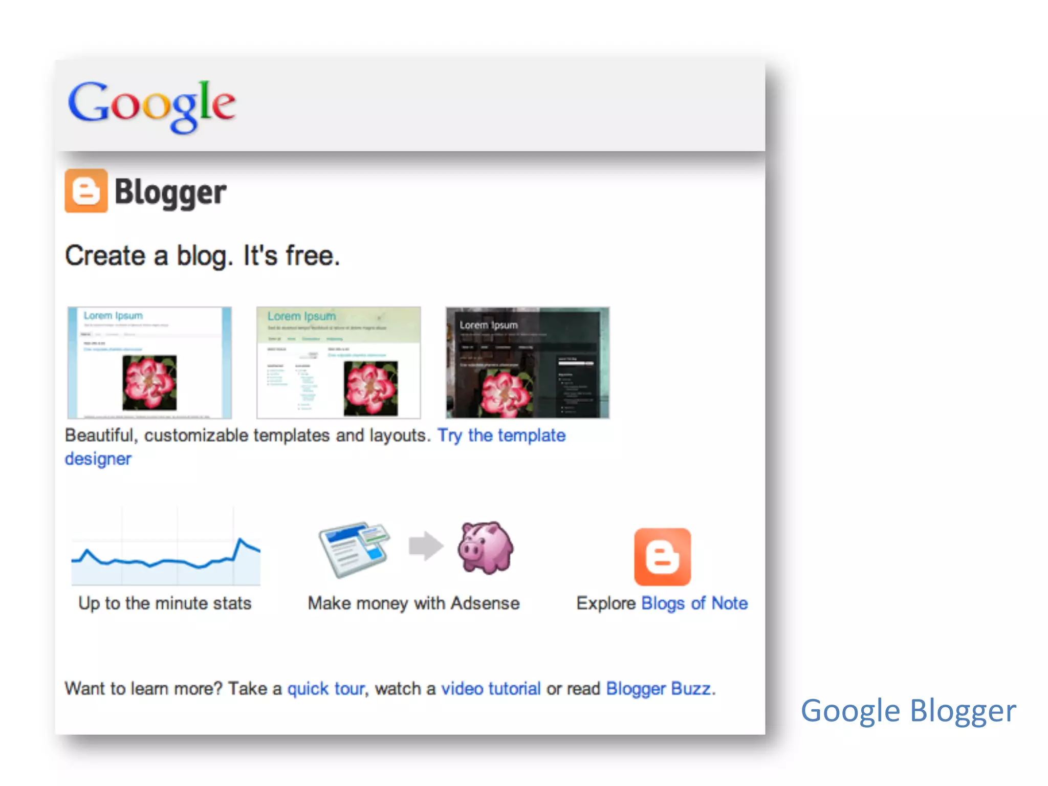 Google	
  Blogger	
  
 