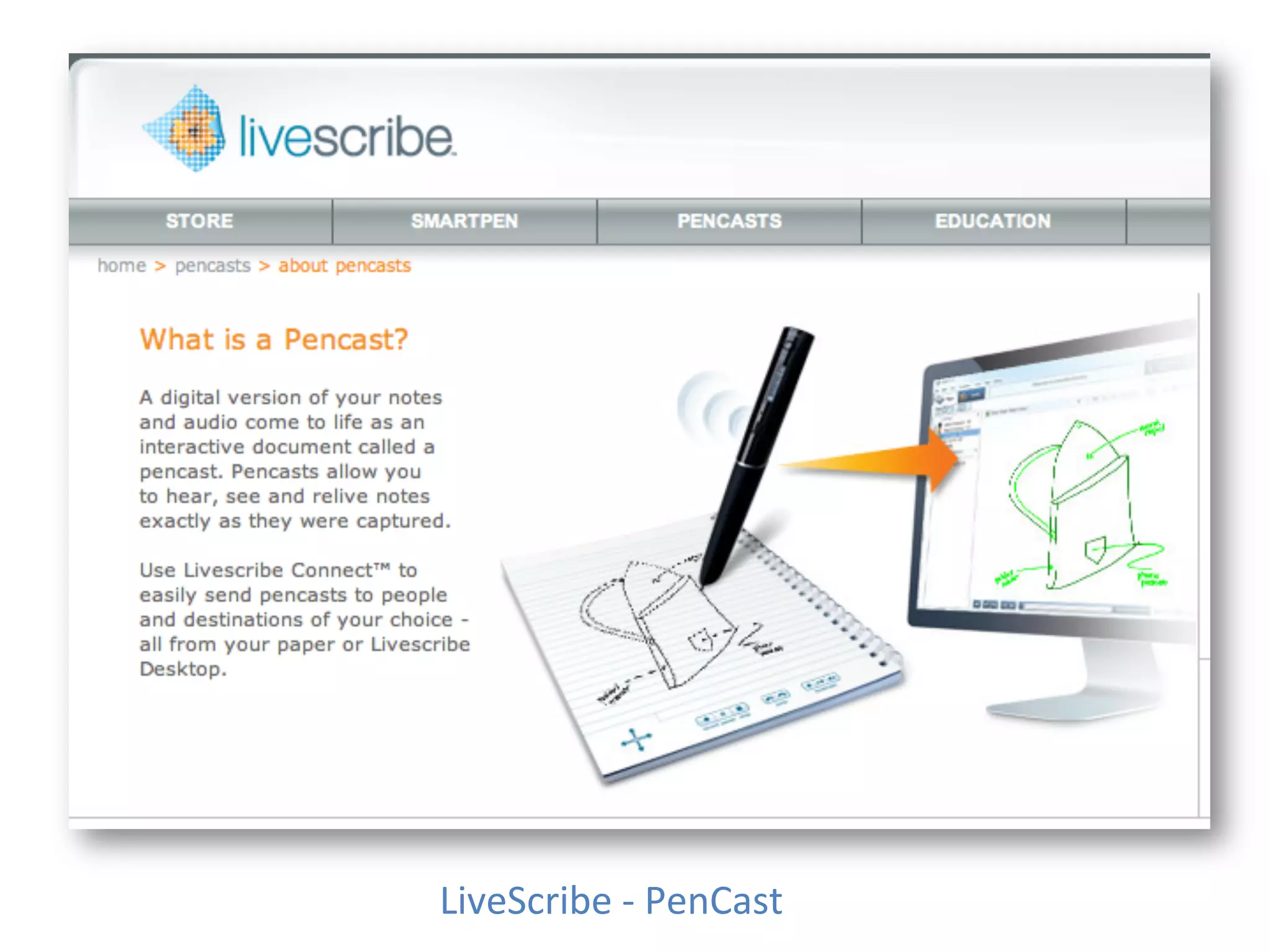 LiveScribe	
  -­‐	
  PenCast	
  
 