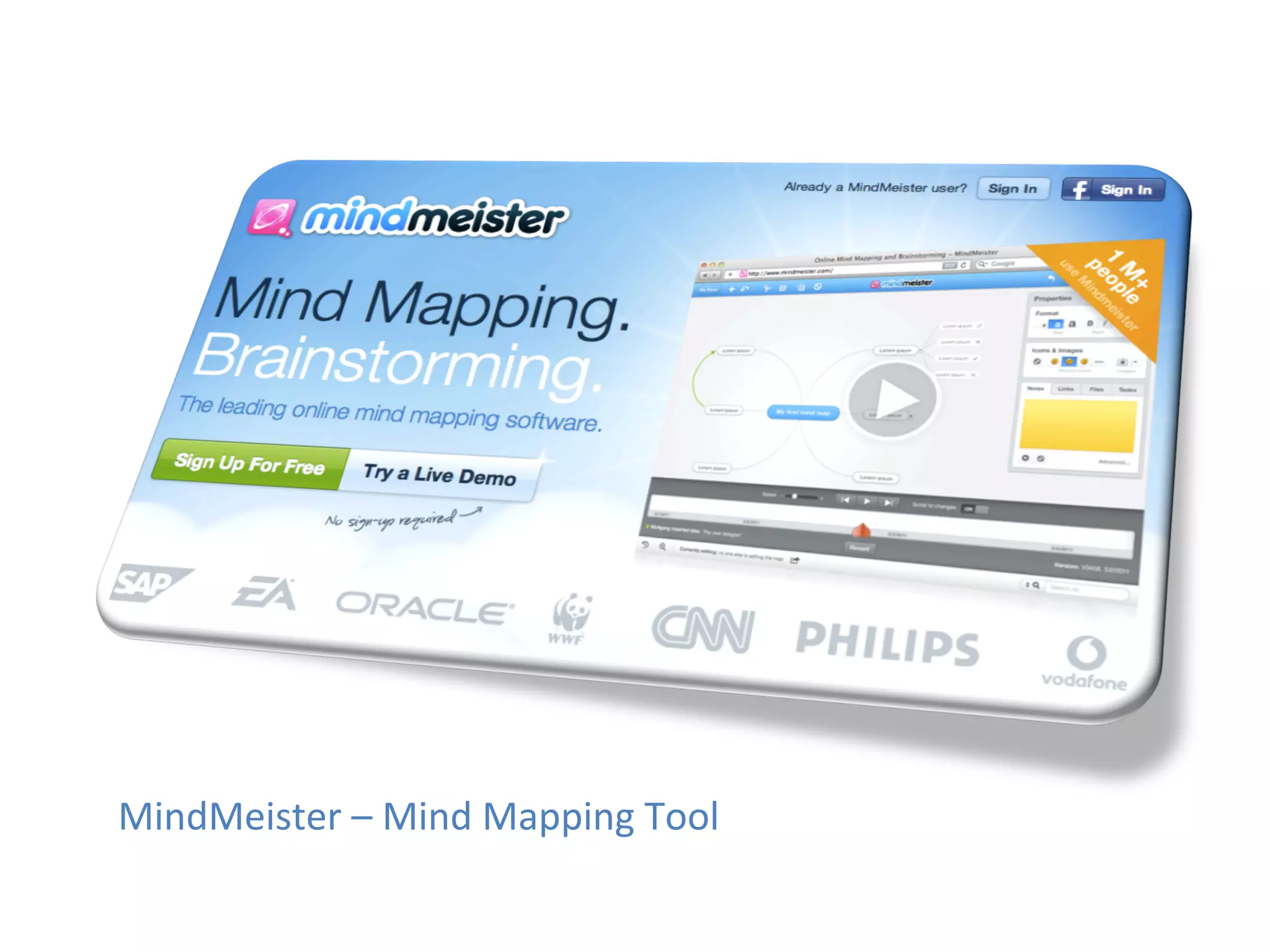 MindMeister	
  –	
  Mind	
  Mapping	
  Tool	
  
 
