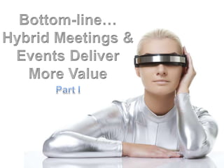 Bottom-line…Hybrid Meetings & Events Deliver More Value  Part I 