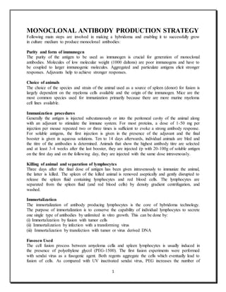 MONOCLONAL ANTIBODY PRODUCTION STRATEGY | DOCX
