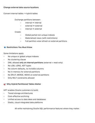 Oracle Hybrid Partitioned Tables: Integrating Internal and External ...