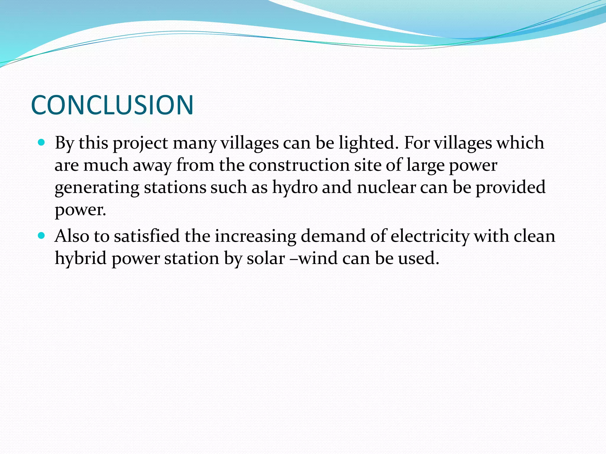 Hybrid power generation by and solar –wind | PPTX