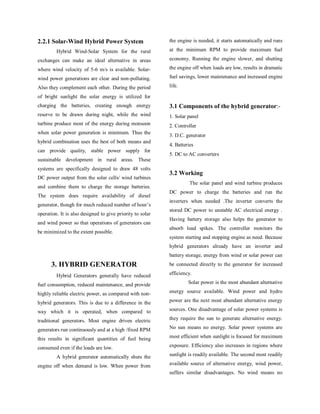 Hybrid power generation by solar –wind | PDF