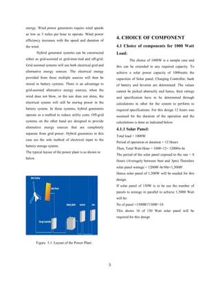 Hybrid power generation by solar –wind | PDF
