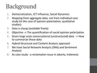 Hybrid sentiment and network analysis of social opinion polarization ...