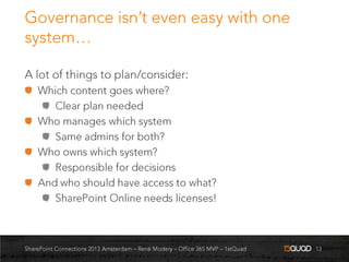 Hybrid SharePoint 2013 and Office 365 environments for decision makers
