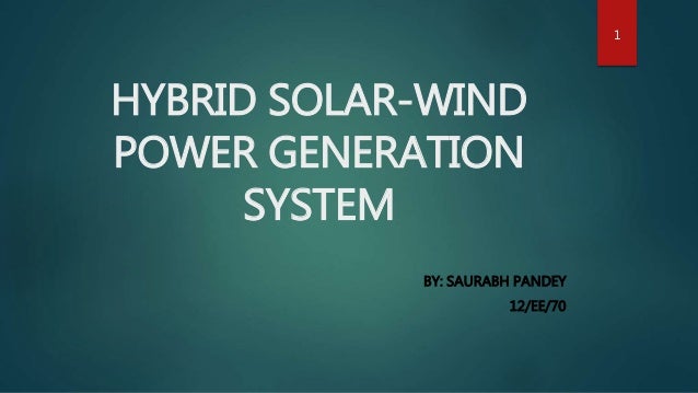 Hybrid Solar Wind Power Generation System Pdf