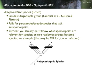 Hybrid species - talk delivered at Göttingen | PPT