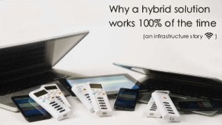 Why a hybrid solution
works 100% of the time
(an infrastructure story )
 