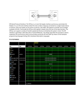 Hybrid Communication Protocol- UART & SPI | PDF
