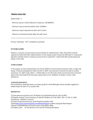 Hybrid Communication Protocol- UART & SPI | PDF