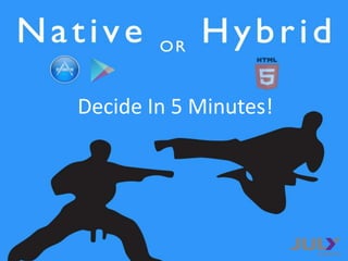 HYBRID VS. NATIVE
MOBILE APP DEVELOPMENT
 