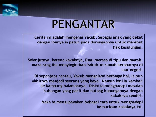 Hyd 6 Yakub Pemulihan Hubungan Dengan Suadara
