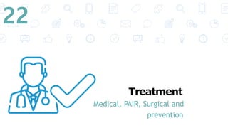 Treatment
Medical, PAIR, Surgical and
prevention
22
 