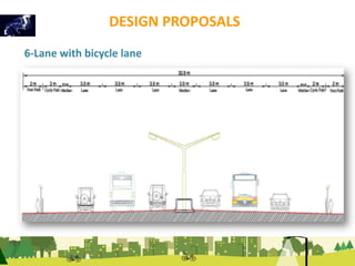 DESIGN PROPOSALS 
6-Lane with bicycle lane 
 