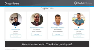 All contents © MuleSoft Inc.
Organizers
3
Welcome everyone! Thanks for joining us!
 