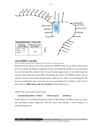 Hyderabad metro rail reducing the negative impact on city environment ...
