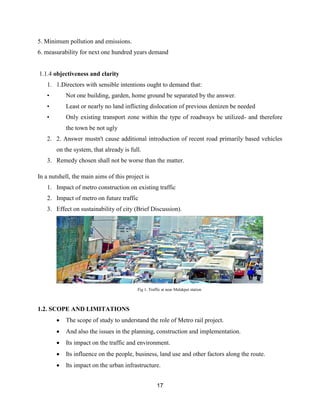 HYDERABAD METRO RAIL - IMPACT ON EXISTING TRAFFIC, FUTURE TRAFFIC AND ...