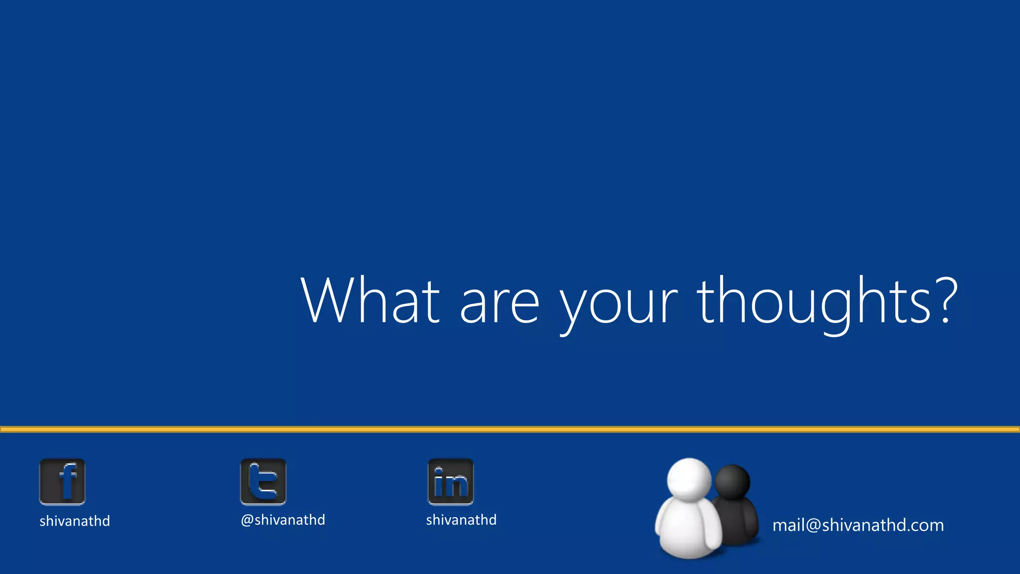 shivanathd @shivanathd shivanathd mail@shivanathd.com
What are your thoughts?
 