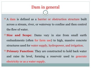 Comprehensive Overview of Hydraulic Structures and Dam Engineering | PPTX