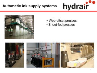 Automatic ink supply systems


                      • Web-offset presses
                      • Sheet-fed presses




                                             1
 