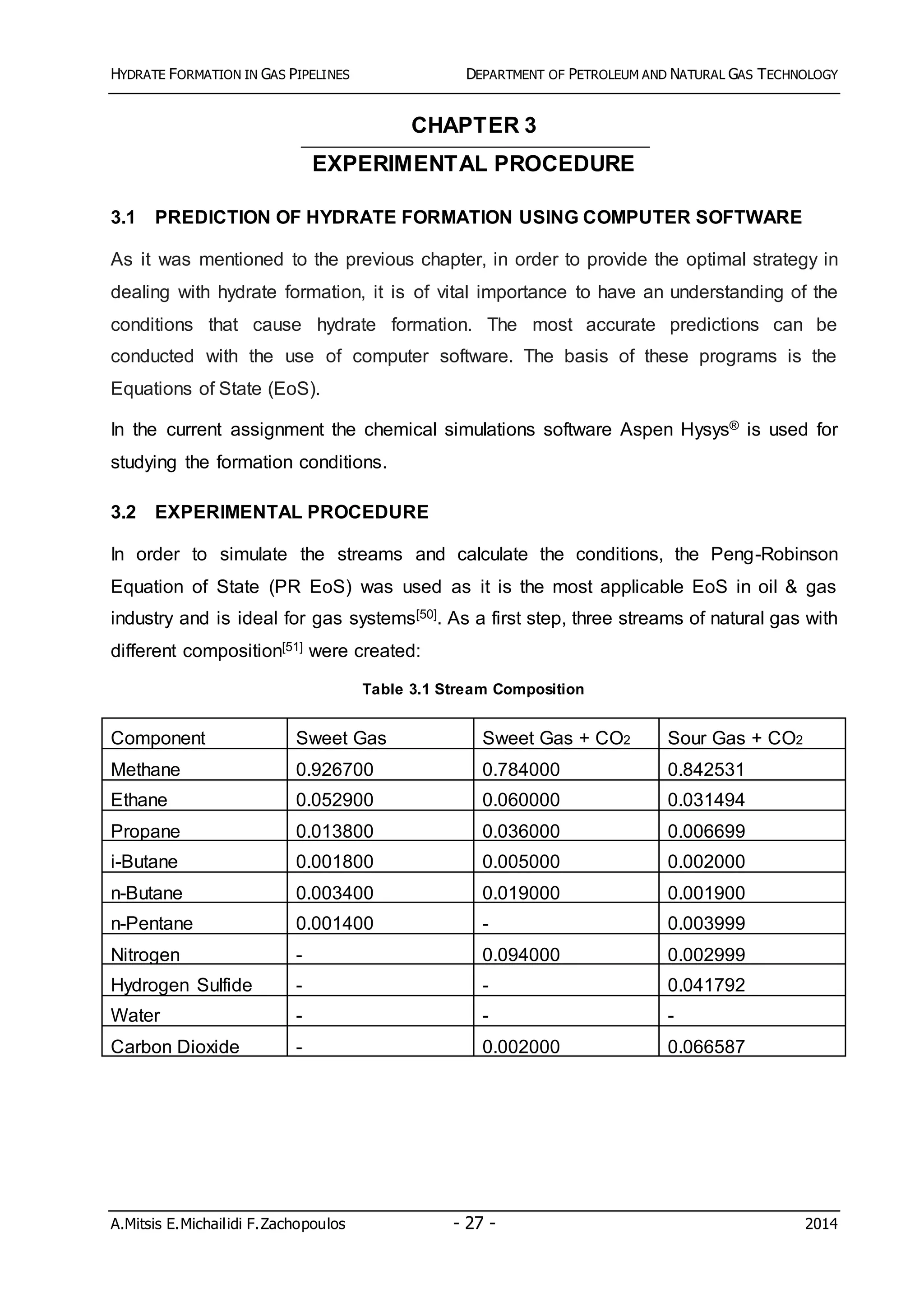 Hydrate formation in gas pipelines | DOCX