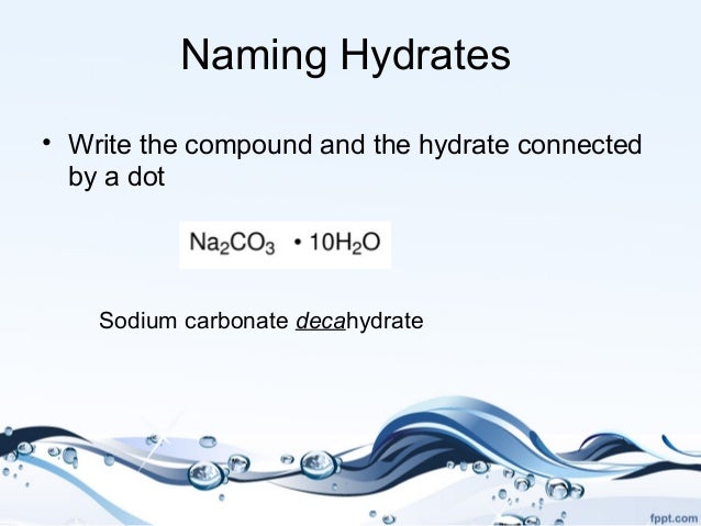 Hydrates Lecture