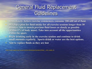 Hydration & Fluid replacement | PPT