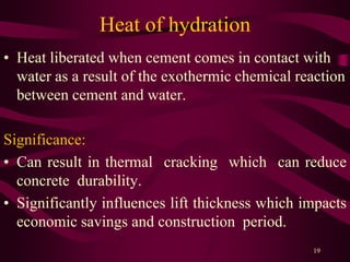 Hydration of cement | PPTX