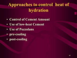 Hydration of cement | PPTX