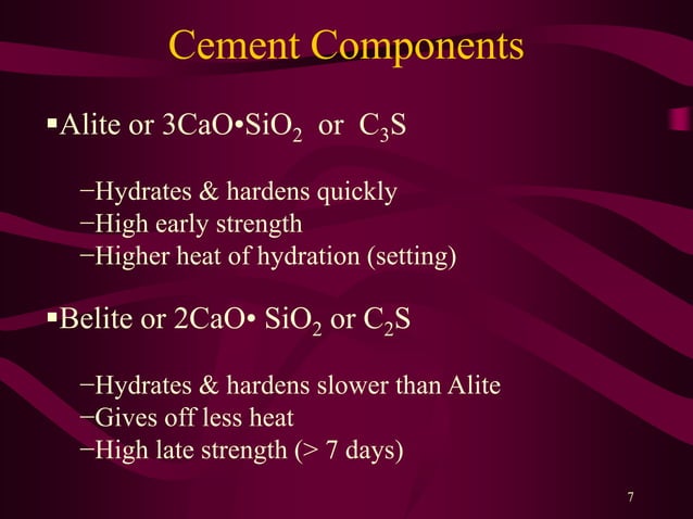 Hydration of cement | PPTX