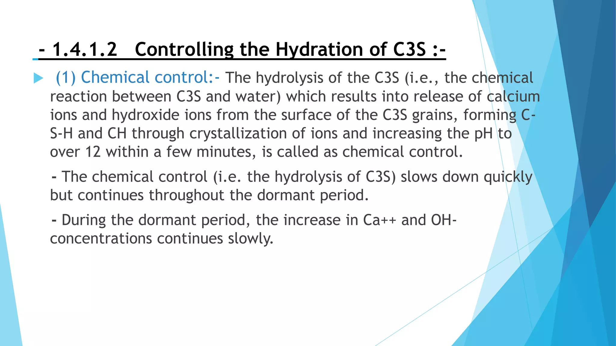 Hydration of cement | PPTX