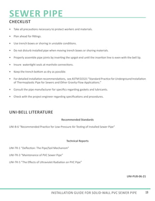 Pipe Installation Checklist Report.pdf hydraulic analysis pumping costs for pvc and ductile iron pipe | PDF