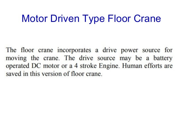 Bob Engineering Hydraulic Floor Cranes Manufacturers In India
