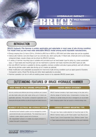 Hydraulic Hammer , device used for installation