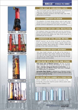 Hydraulic Hammer , device used for installation